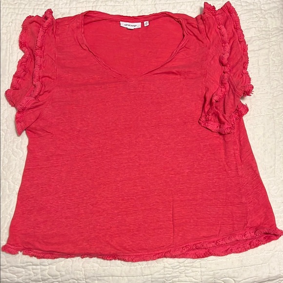 Chico's Tops - Chico's Orange Ruffle Sleeve Women's Top